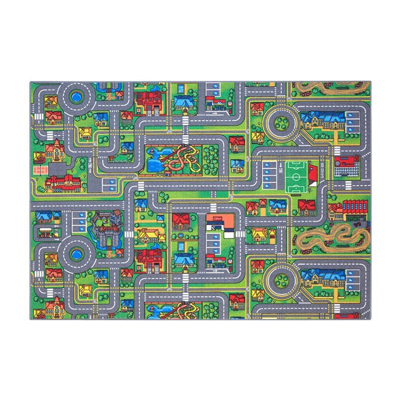 Rebel - Play rug - City roadway - Bright colors - 140 x 200 cm