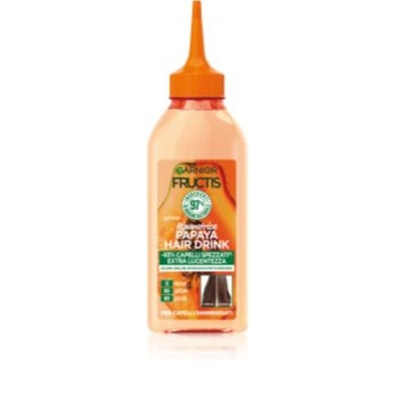 Garnier Fructis Hair Drink Papaya Instant Lamellar Treatment With Rinse Liquid Conditioner 200 Ml