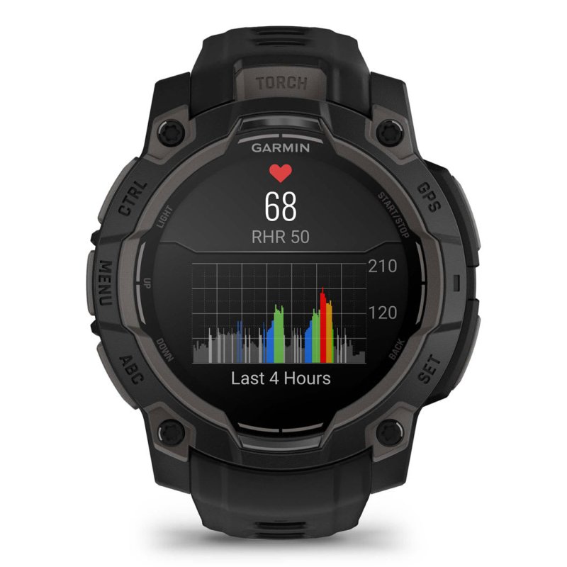 Garmin Instinct 3 AMOLED 3.05 cm (1.2") 45 mm Digital 390 x 390 pixels Touchscreen Black GPS (satellite)
