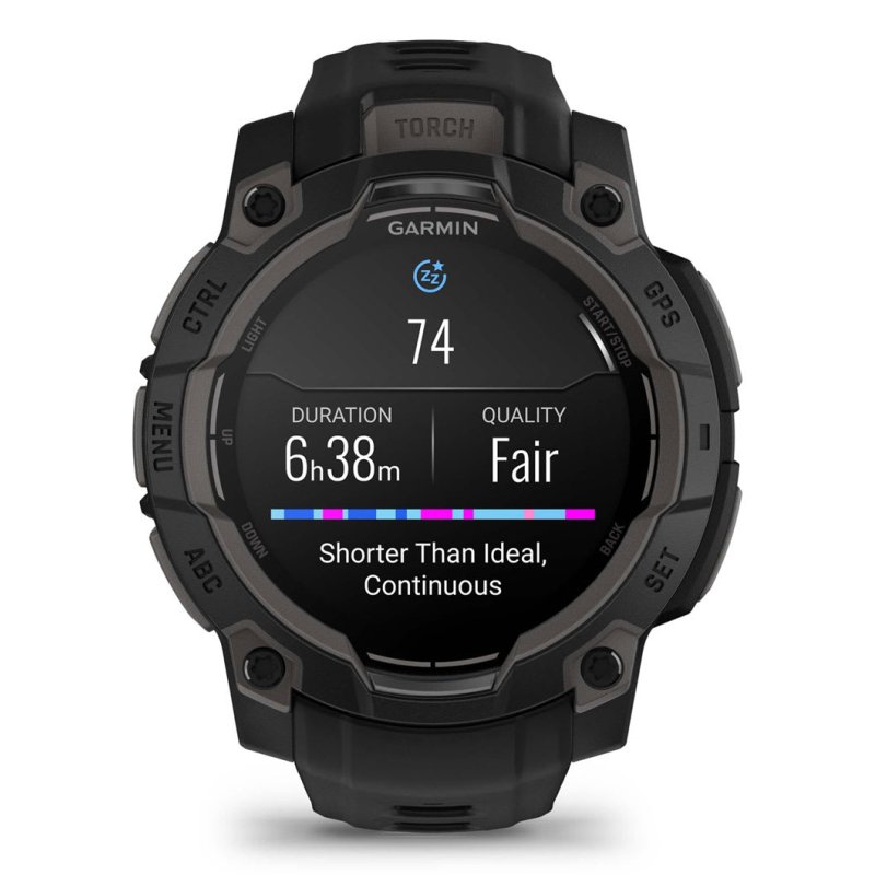 Garmin Instinct 3 AMOLED 3.05 cm (1.2") 45 mm Digital 390 x 390 pixels Touchscreen Black GPS (satellite)