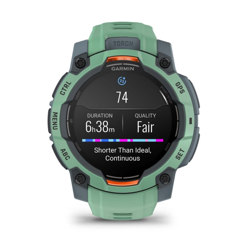 Garmin Instinct 3 AMOLED 3.05 cm (1.2") 45 mm Digital 390 x 390 pixels Touchscreen Green GPS (satellite)