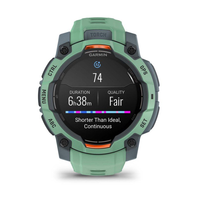 Garmin Instinct 3 AMOLED 3,05 cm (1.2") 45 mm Numérique 390 x 390 pixels Écran tactile Vert GPS (satellite)
