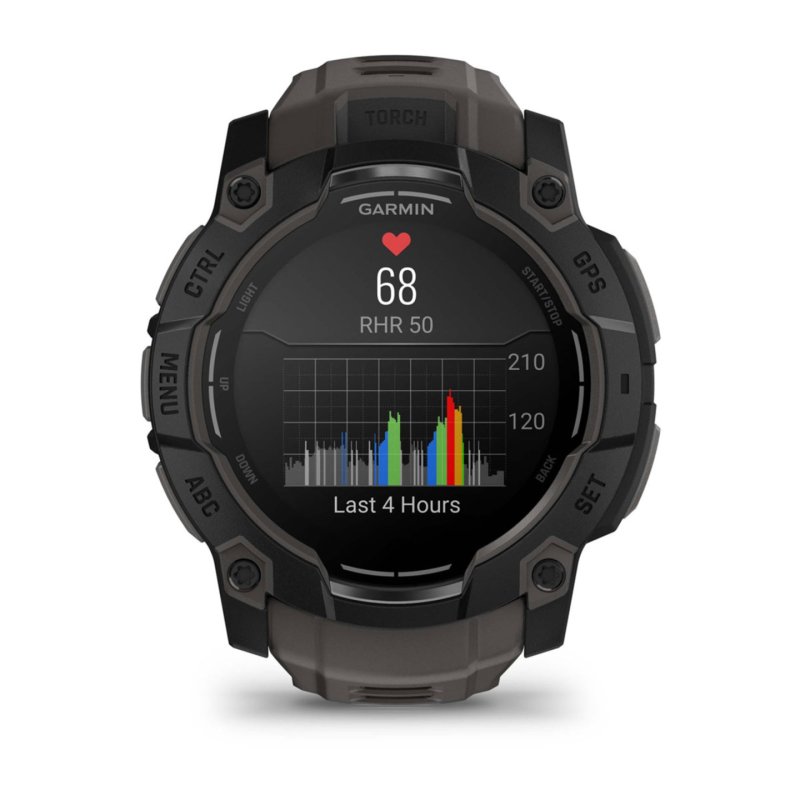 Garmin Instinct 3 AMOLED 3,3 cm (1.3") 50 mm Numérique 416 x 416 pixels Écran tactile Noir GPS (satellite)