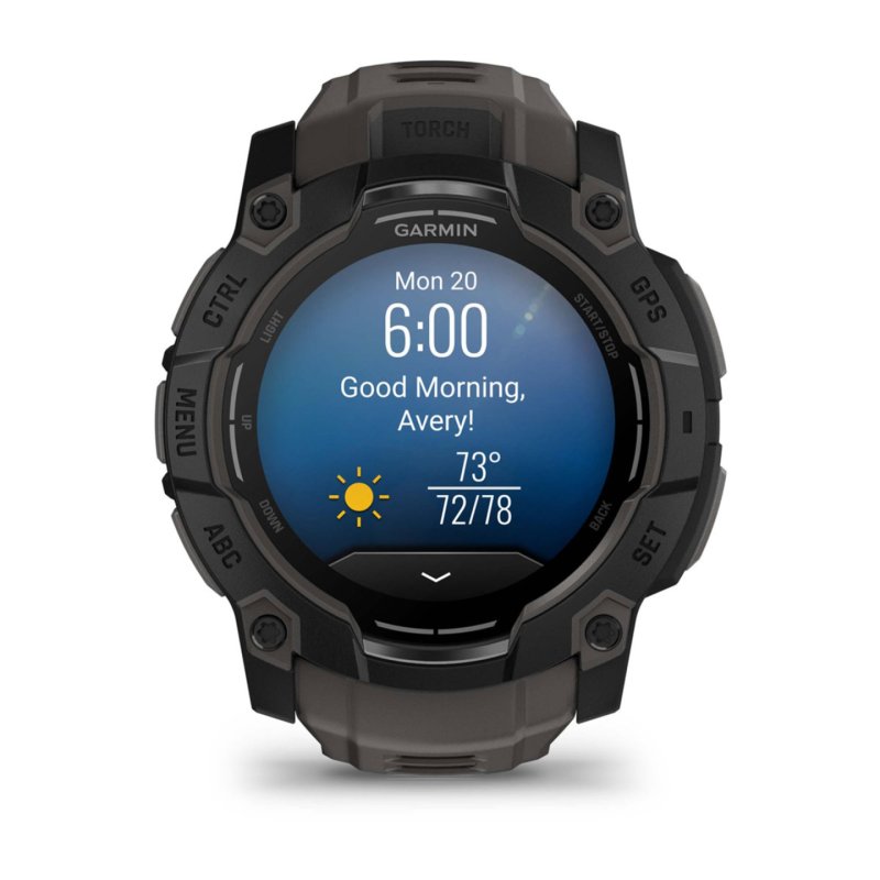 Garmin Instinct 3 AMOLED 3,3 cm (1.3") 50 mm Numérique 416 x 416 pixels Écran tactile Noir GPS (satellite)