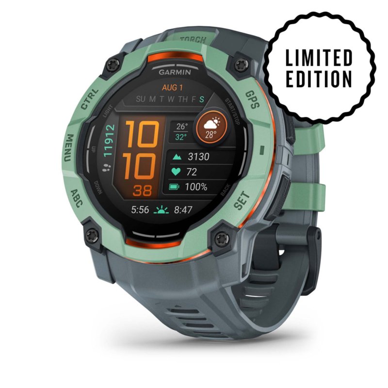 Garmin Instinct 3 AMOLED 3.3 cm (1.3") 50 mm Digital 416 x 416 pixels Touchscreen Green GPS (satellite)