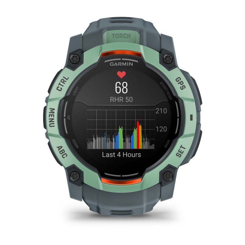 Garmin Instinct 3 AMOLED 3,3 cm (1.3") 50 mm Numérique 416 x 416 pixels Écran tactile Vert GPS (satellite)