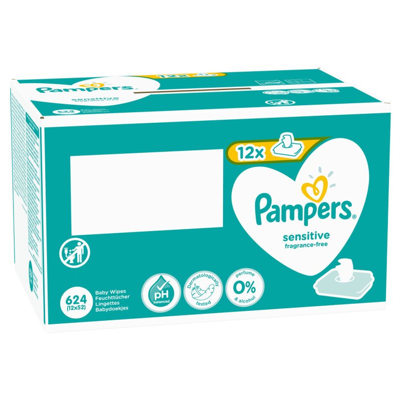 Pampers Sensitive 81687211 lingette pour bébés 624 pièce(s)