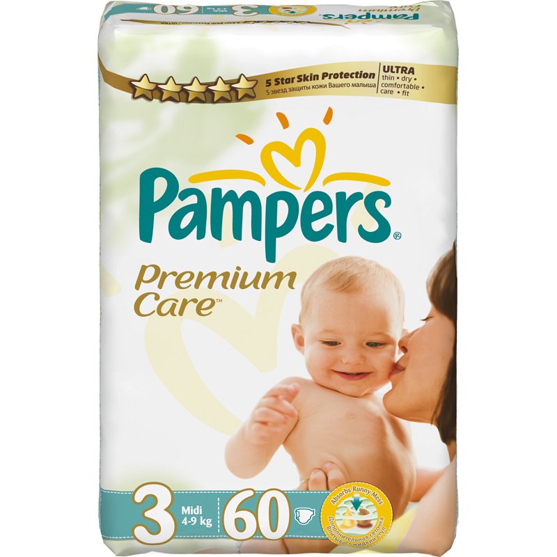 Pampers Premium Care 3 60 pièce(s)