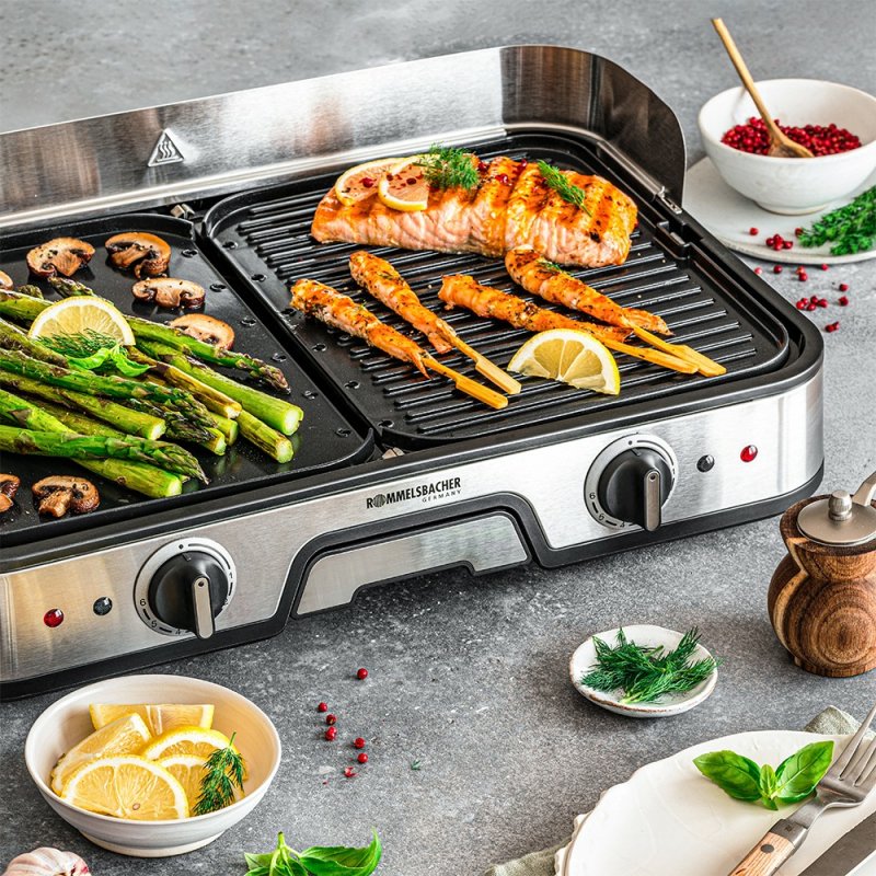 Elektrogrill BBQ 2025 (schwarz/edelstahl, 2.000 Watt)