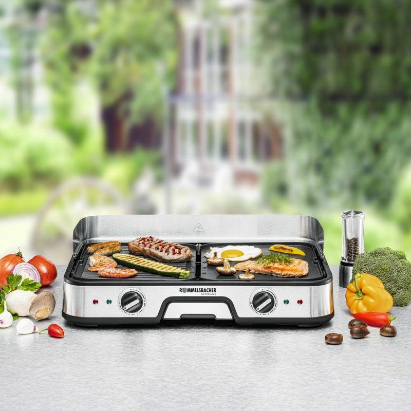 Elektrogrill BBQ 2025 (schwarz/edelstahl, 2.000 Watt)