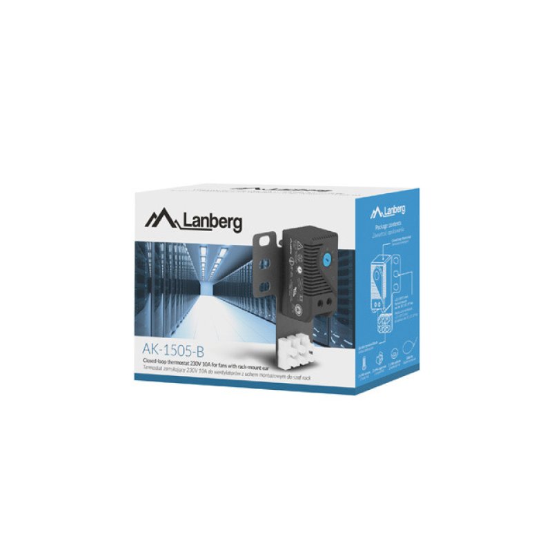 TERMOSTATO LANBERG DE BUCLE CERRADO 10A RACK 19" CON TERMINALES