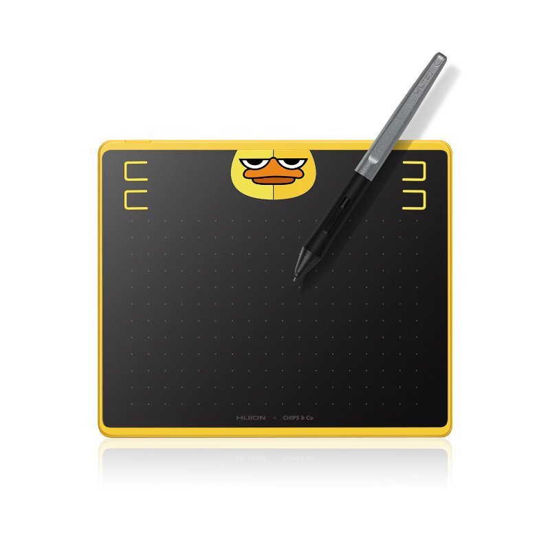 HUION HS64 Special Edition Graphics Pen Tablet tablette graphique Noir, Jaune 5080 lpi 160 x 102 mm USB