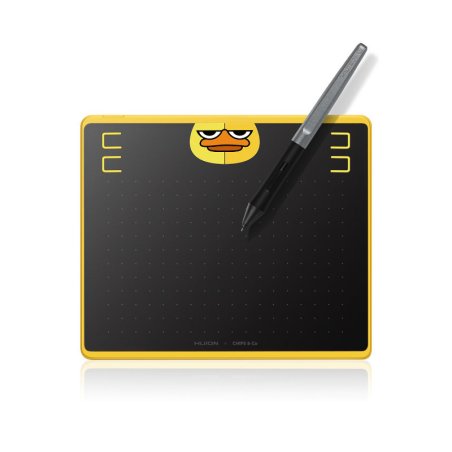 HUION HS64 Special Edition Graphics Pen Tablet tablette graphique Noir, Jaune 5080 lpi 160 x 102 mm USB