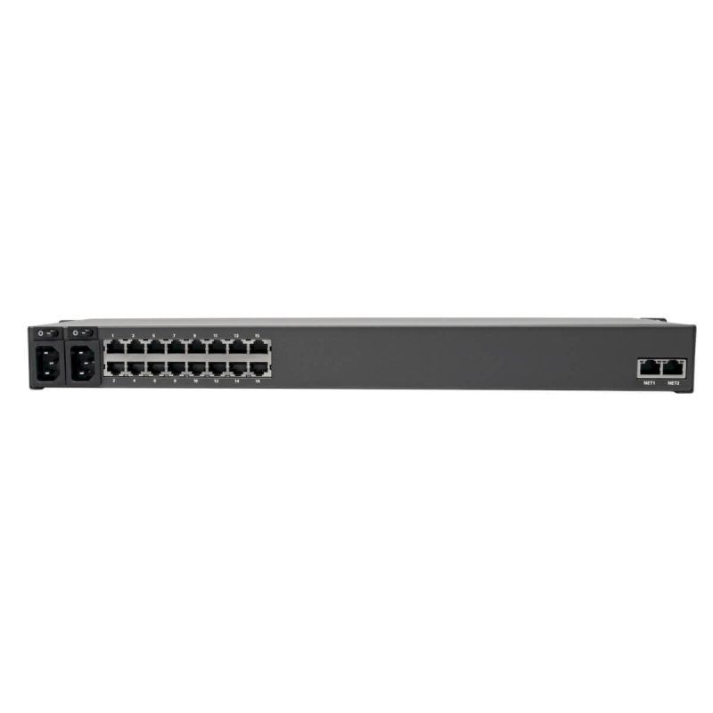Tripp Lite 16-Port Console Server, USB Ports (2) - Dual GbE NIC, 4 Gb Flash, Desktop/1U Rack, TAA