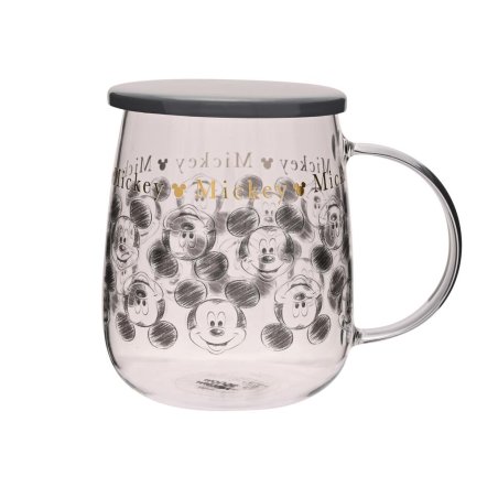 DISNEY - Mickey - Mug en Verre avec Couvercle