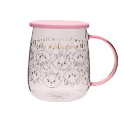 DISNEY - Marie - Mug en Verre avec Couvercle