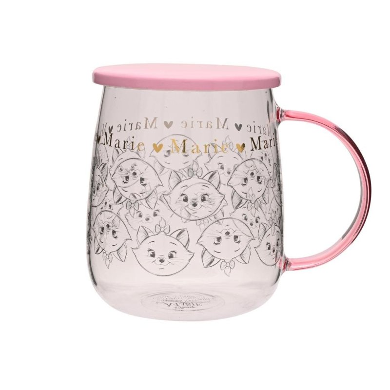DISNEY - Marie - Mug en Verre avec Couvercle