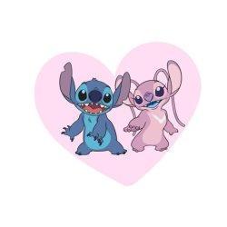 LILO & STITCH - Stitch & Angel "Coeur" - Coussin