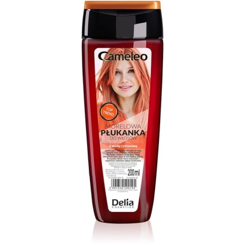 Cameleo Apricot Conditioner with Citrus Water Semi-Permanent Hair Color for Red Tones Without Yellowing 200ml - New