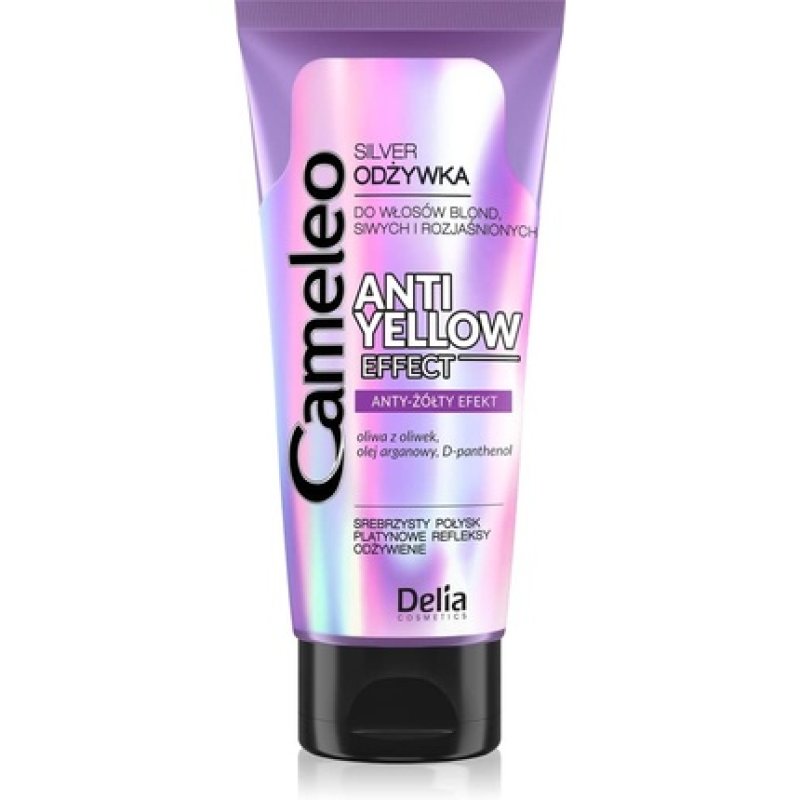 Cameleo Silver Conditioner No Yellow Colour for Blonde Grey White Hair UV Protect Daily Use Purple Intensive