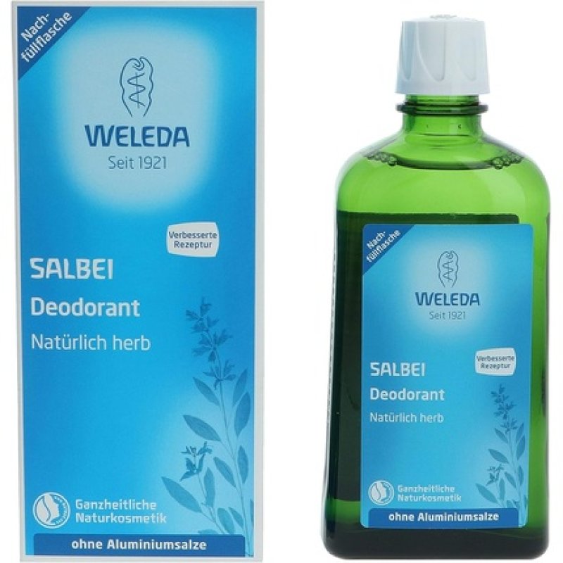 Weleda Organic Sage Deodorant Refill Bottle - Fresh Natural Cosmetics Deodorant With 30ml