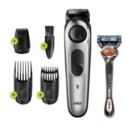 Braun Beard Trimmer BT5265 Men Trimmer & Hair Clipper, 39 Length Settings, Black/Silver Metal