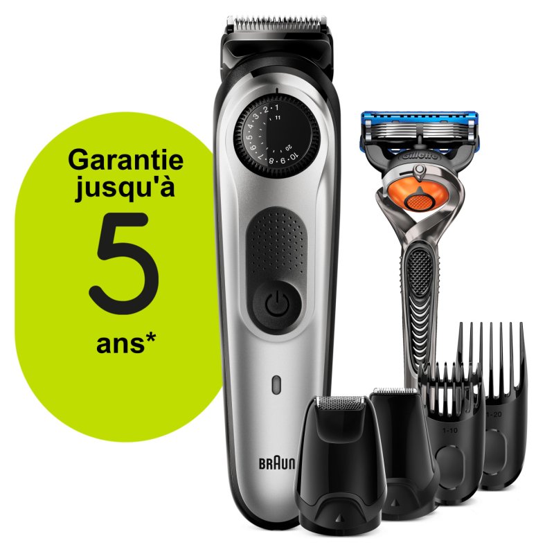 Braun 81705173 tondeuse à barbe AC/Batterie 39 2 cm Noir, Argent