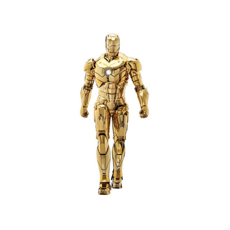 Iron Man figurine Movie Masterpiece Diecast 1/6 Iron Man Mark III (Gold Color Version) Hot Toys Exclusive 33 cm