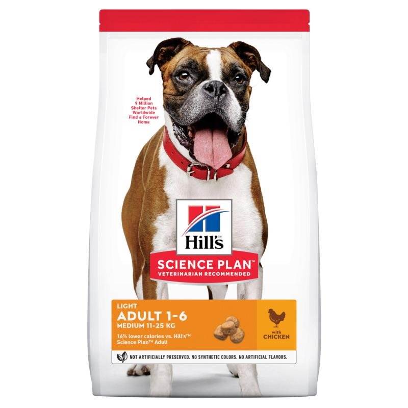 Hills - Dogfood SP Canine Adult Medium Breed Chicken 12kg Light (H604283)