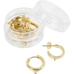 Creative - Eye hoop earrings - Gold-plated - 15 mm (603261)