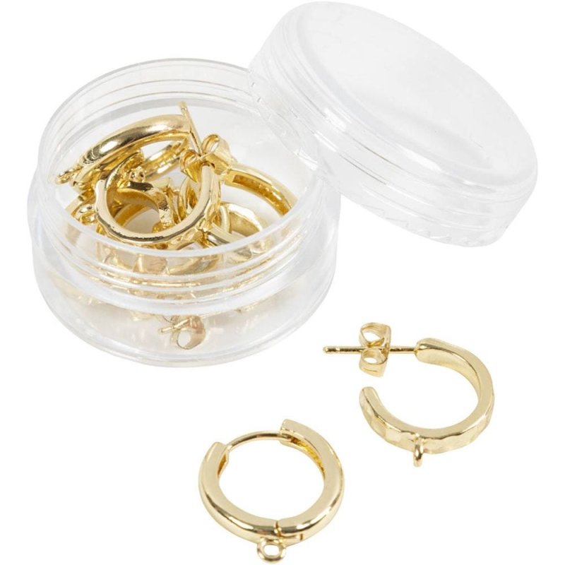 Creative - Eye hoop earrings - Gold-plated - 15 mm (603261)