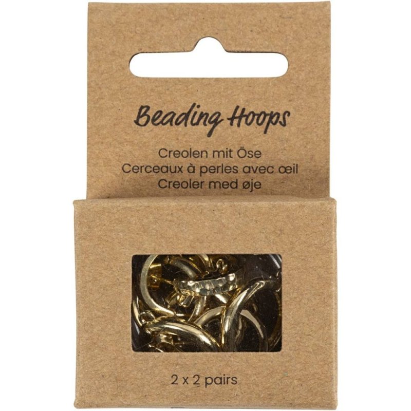 Creative - Eye hoop earrings - Gold-plated - 15 mm (603261)