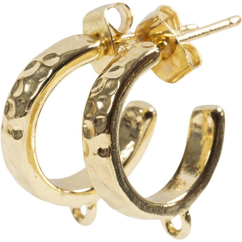 Creative - Eye hoop earrings - Gold-plated - 15 mm (603261)