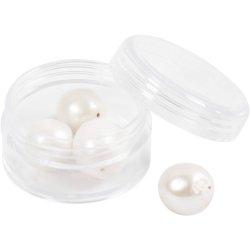 Creative - Freshwater pearls, Perforated lengthwise, dia. 13-14 mm (632124)