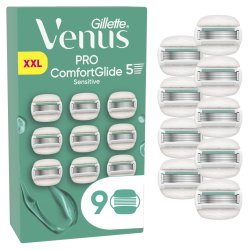 Venus - Gillette Venus Pro ComfortGlide Sensitive Razor Blades - Green/White - 9 pcs