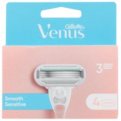 Venus - Gillette Venus Smooth Sensitive Razor Blades - Pink/White - 4 pcs