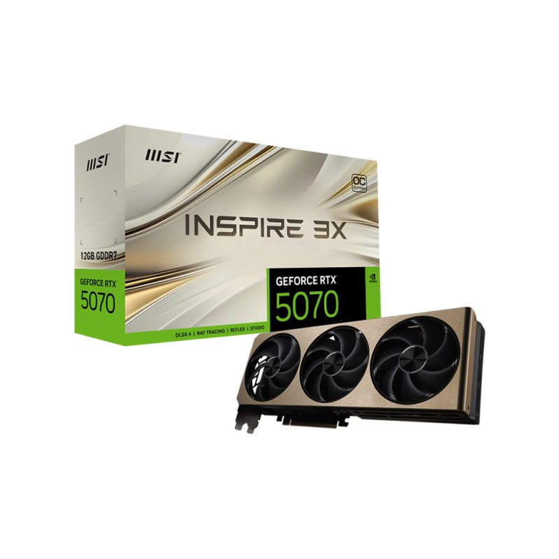 MSI GeForce RTX 5070 12G INSPIRE 3X OC NVIDIA 12 GB GDDR7