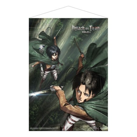 Attack on Titan wallscroll Mikasa and Levi 50 x 70 cm