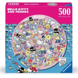 Rundpuzzle - Hello Kitty and Friends (500 Teile)