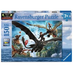Dragons puzzle pour enfants XXL Dragons & Heroes (150 pièces)