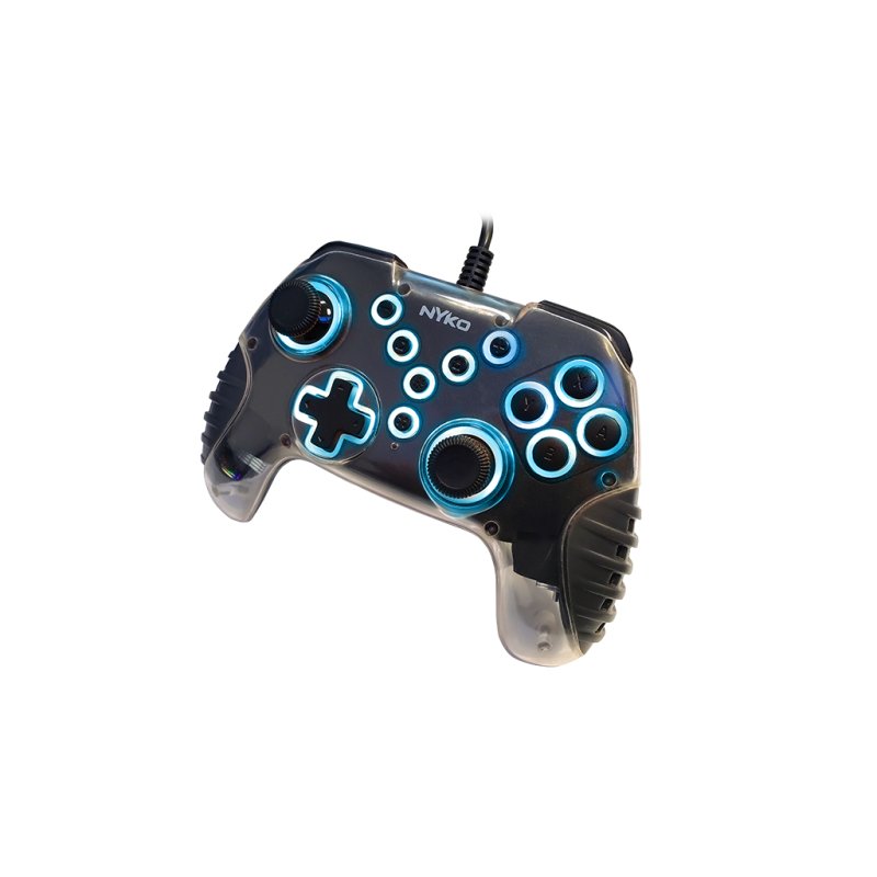 Nyko Air Glow Black, Transparent USB Gamepad Nintendo Switch, Playstation 3, Tablet PC