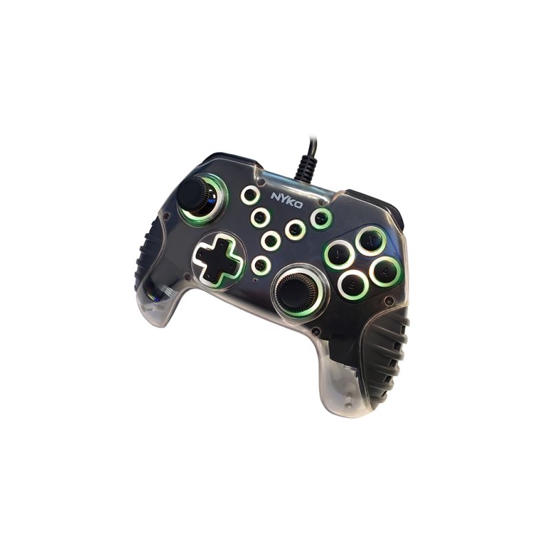 Nyko Air Glow Noir, Transparent USB Manette de jeu Nintendo Switch, Playstation 3, Tablette PC