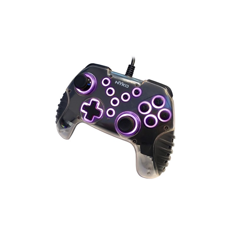 Nyko Air Glow Noir, Transparent USB Manette de jeu Nintendo Switch, Playstation 3, Tablette PC