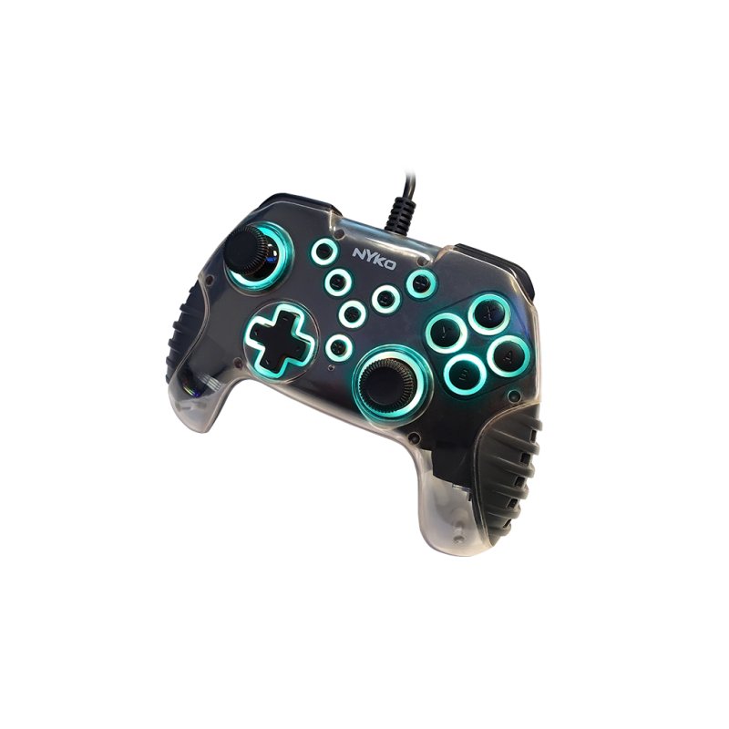 Nyko Air Glow Black, Transparent USB Gamepad Nintendo Switch, Playstation 3, Tablet PC