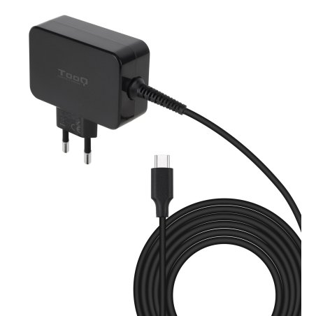 CARGADOR TOOQ PORTATIL GAN USB-C PD 45W NEGRO
