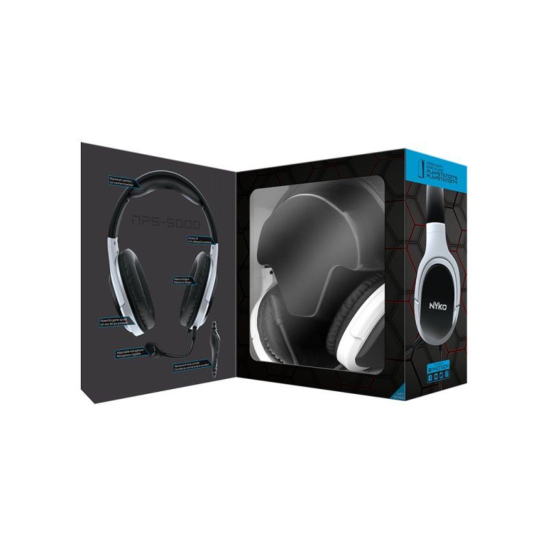 Nyko NP5-5000 Casque True Wireless Stereo (TWS) Arceau Jouer Noir, Blanc
