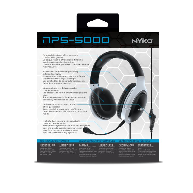 Nyko NP5-5000 Headset True Wireless Stereo (TWS) Head-band Gaming Black, White