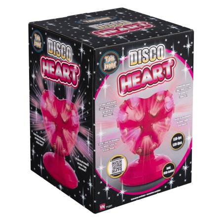 3-2-6 - Heart Disco ball with LED light (71221)