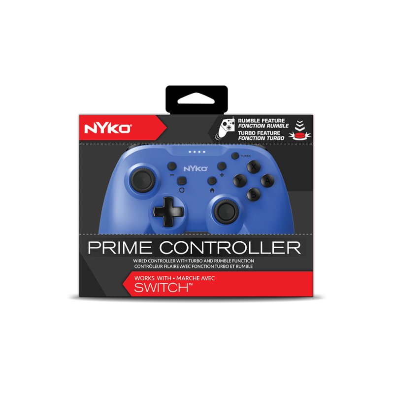 Nyko Prime Controller for Nintendo Switch Blue USB Gamepad