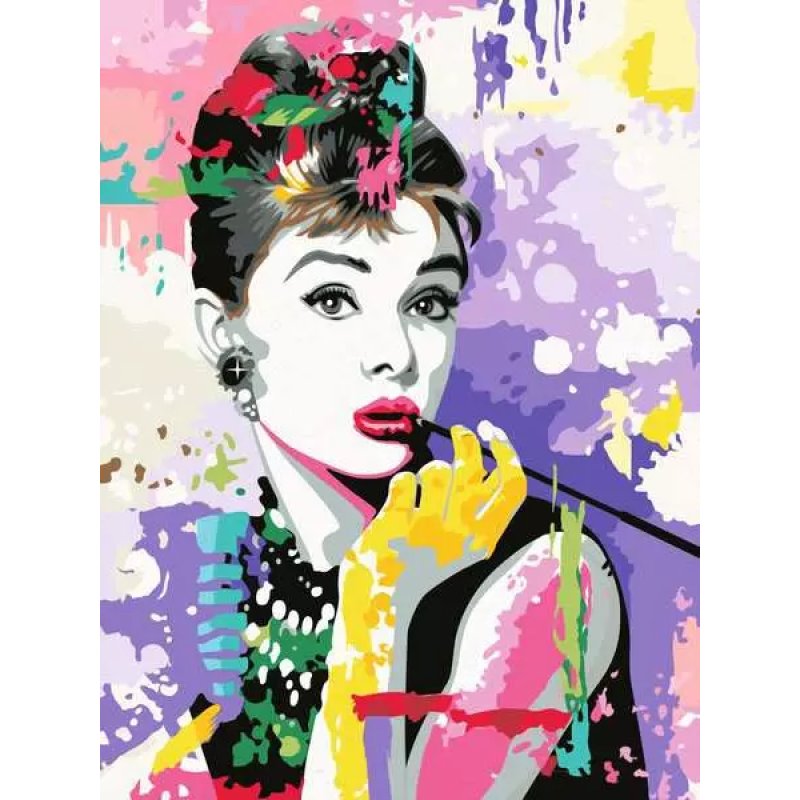Audrey Hepburn set de peinture par numéros CreArt 30 x 40 cm